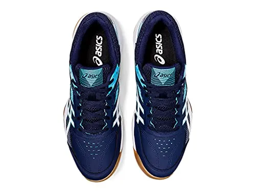 ASICS Men's Gel-Court Hunter Peacoat/Aquarium Leather Indoor Shoes-11 UK (46.5 EU) (12 US) (1071A020)