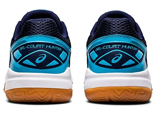 ASICS Men's Gel-Court Hunter Peacoat/Aquarium Leather Indoor Shoes-11 UK (46.5 EU) (12 US) (1071A020)