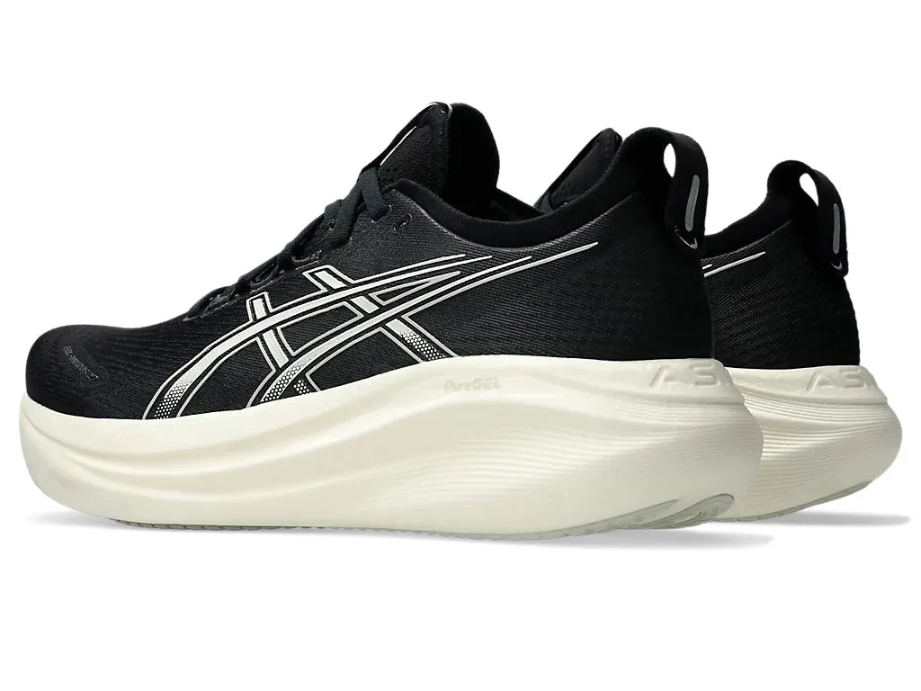 Asics Men's GEL-NIMBUS 27 Running Shoes in Black/Lake Grey