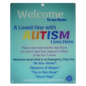 Autism Child Door Sign - Light Blue