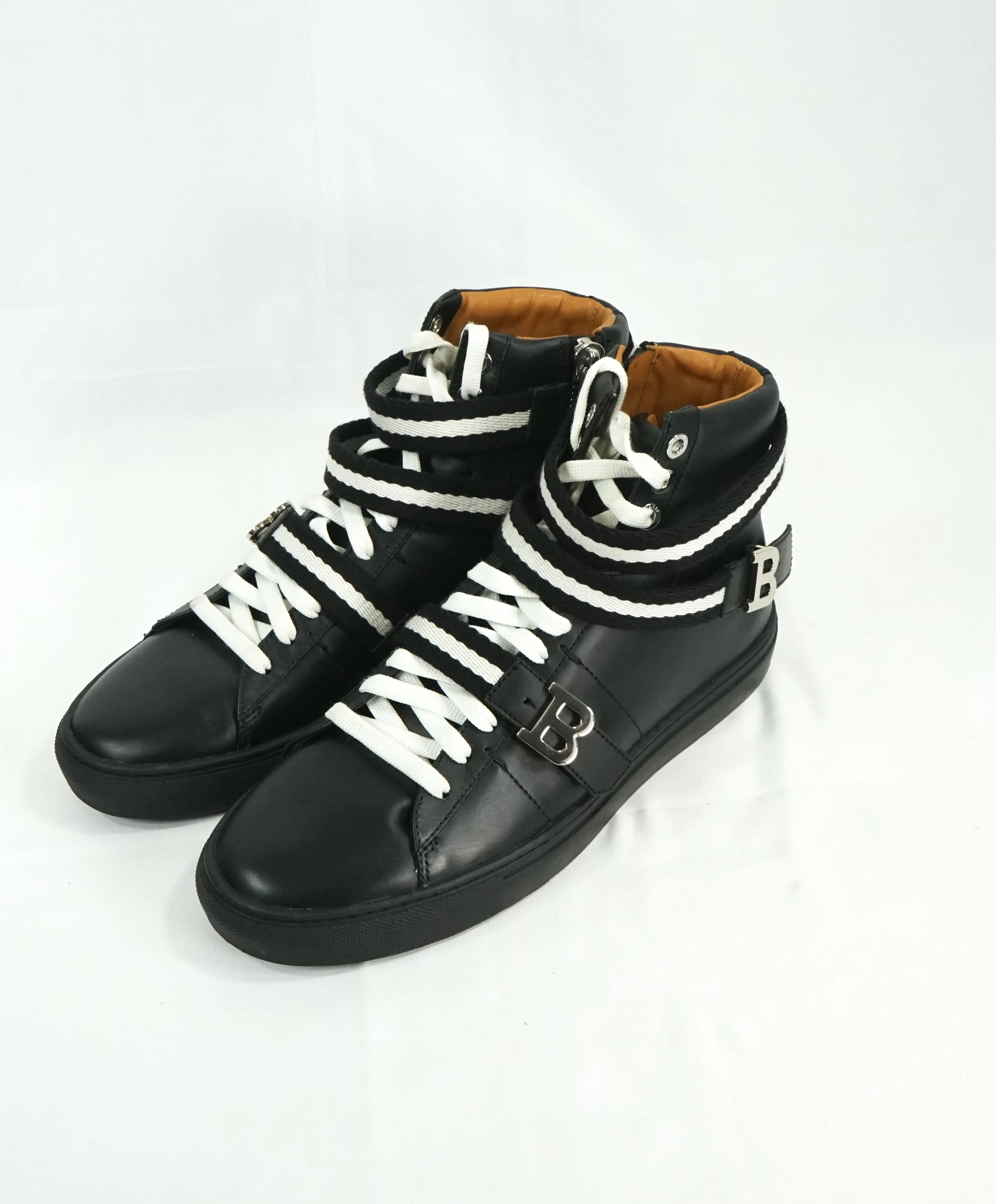 BALLY - “HEILMAR” TSP 100 Black High Top Logo Sneakers - 8.5