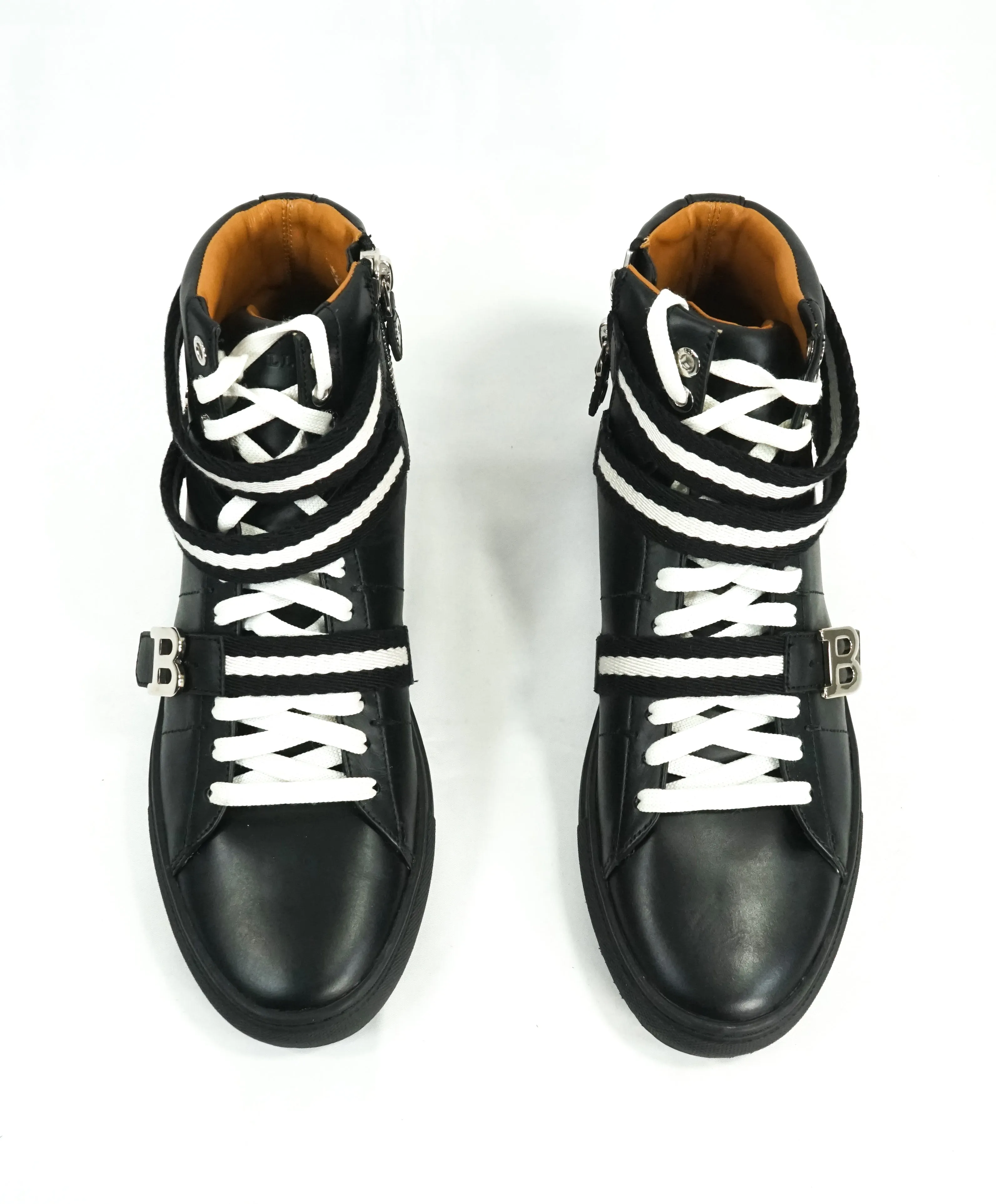 BALLY - “HEILMAR” TSP 100 Black High Top Logo Sneakers - 8.5