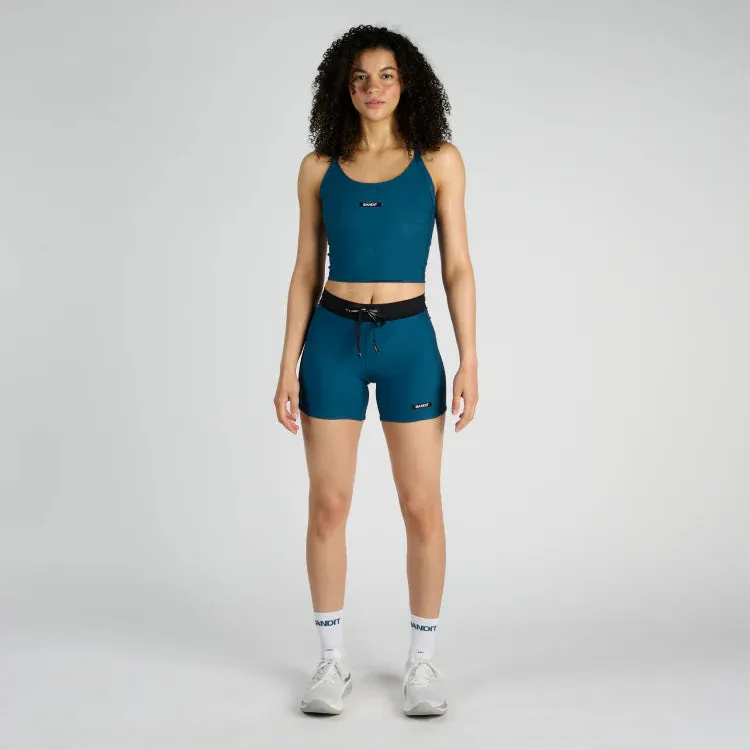 Bandit Running Cadence 5" Women's Compression Shorts - Deep Teal