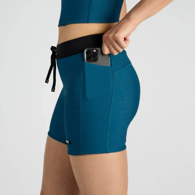 Bandit Running Cadence 5" Women's Compression Shorts - Deep Teal