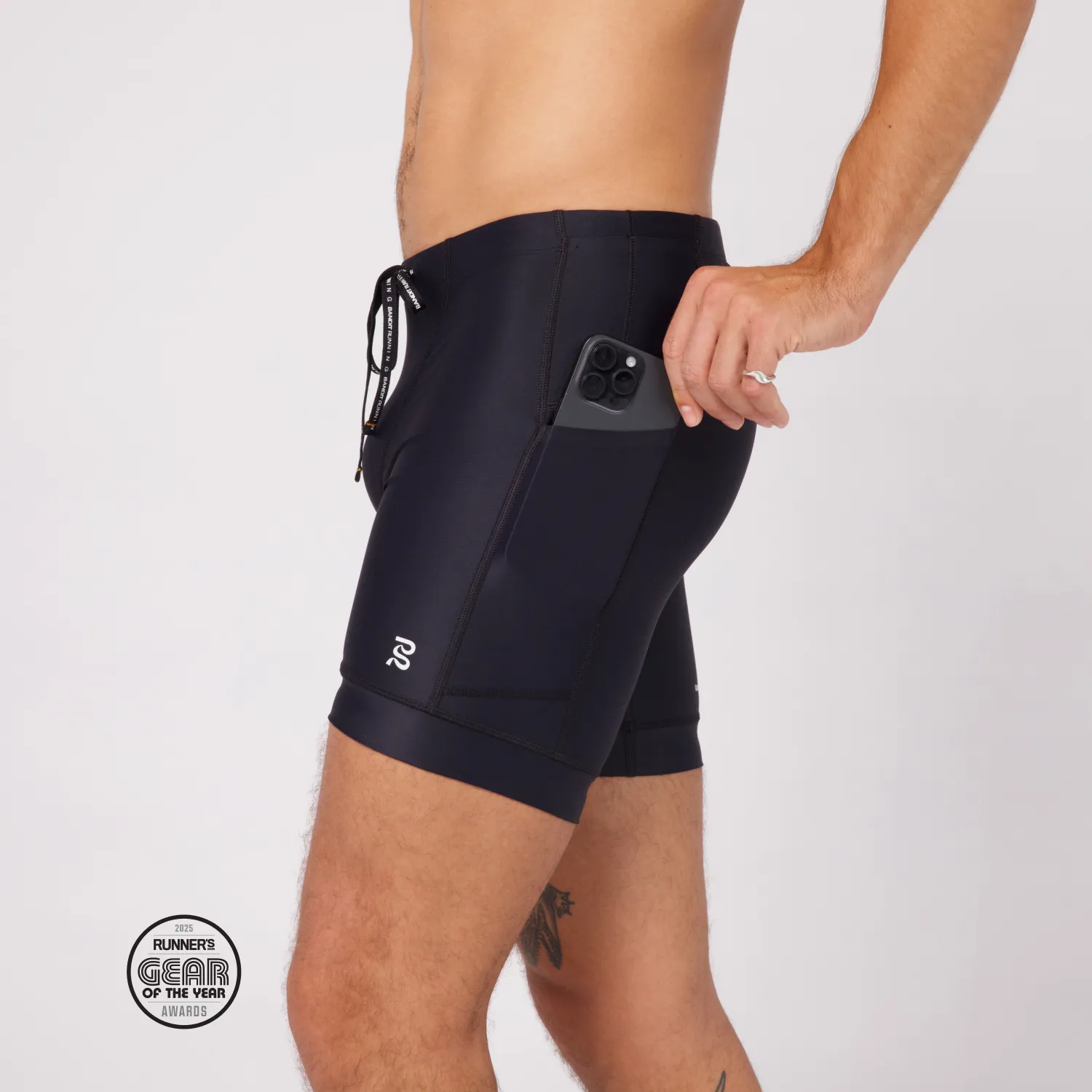 Bandit Running - Superbeam Next Gen 7 Pocket Half Tights - Black