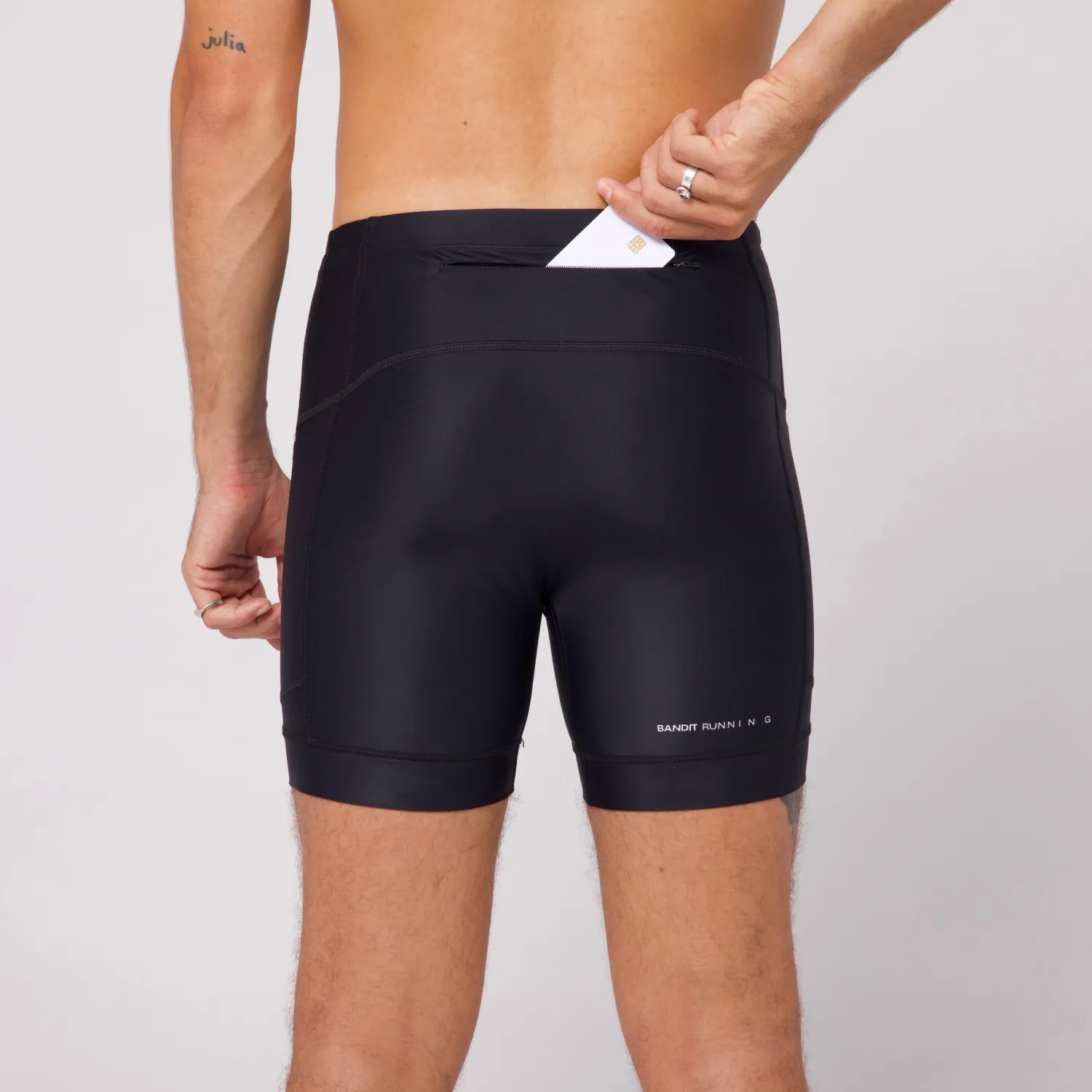 Bandit Running - Superbeam Next Gen 7 Pocket Half Tights - Black