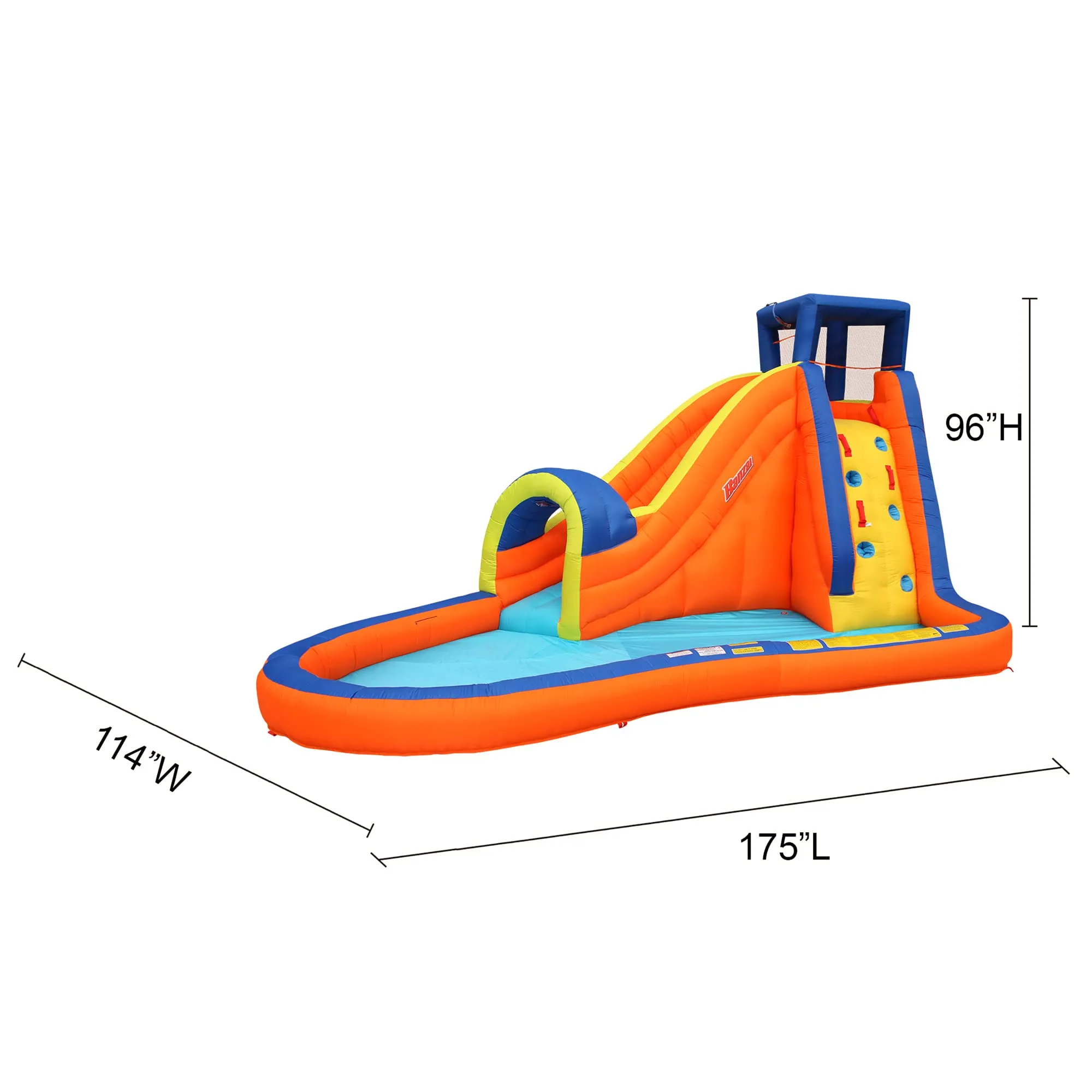 BANZAI Pipeline Water Park Toy Length: 14 ft 7 Width: 9 ft 6