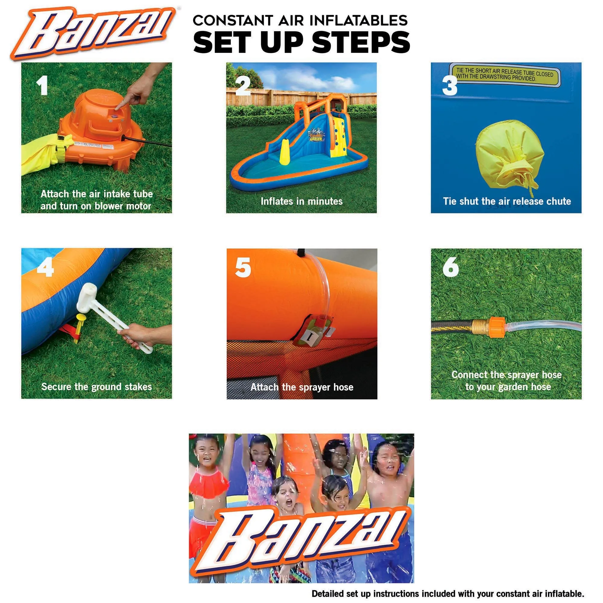 BANZAI Pipeline Water Park Toy Length: 14 ft 7 Width: 9 ft 6