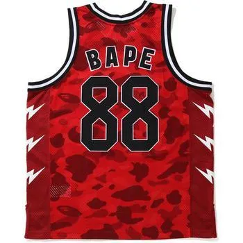 BAPE Color Camo Basketball Tank Top Red