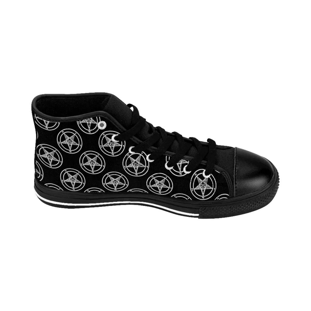 Baphomet Pentagram Women's High-top Sneakers