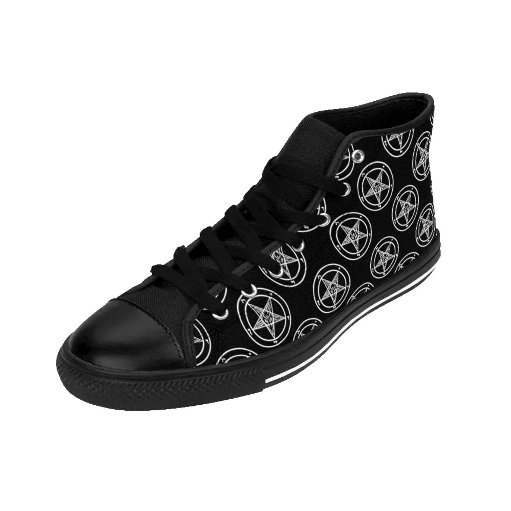 Baphomet Pentagram Women's High-top Sneakers