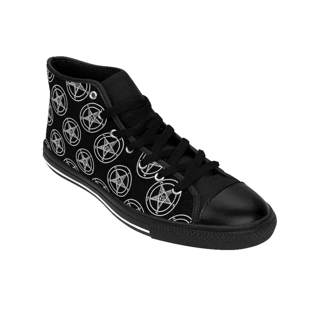 Baphomet Pentagram Women's High-top Sneakers