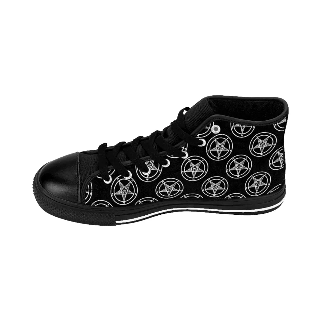 Baphomet Pentagram Women's High-top Sneakers