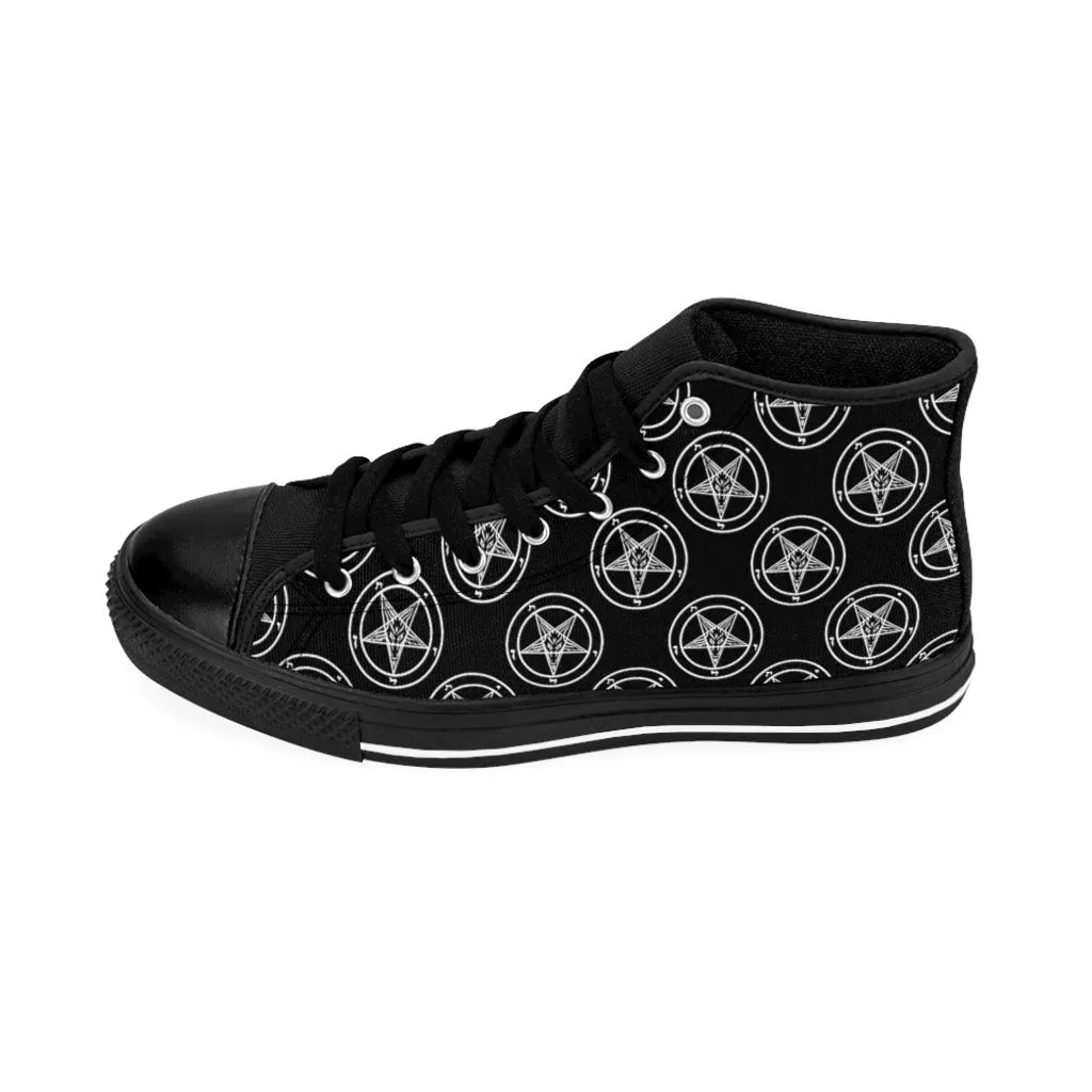 Baphomet Pentagram Women's High-top Sneakers