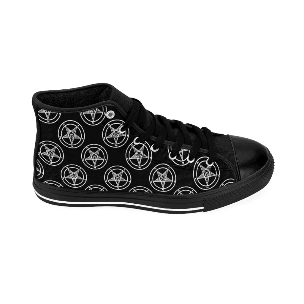 Baphomet Pentagram Women's High-top Sneakers
