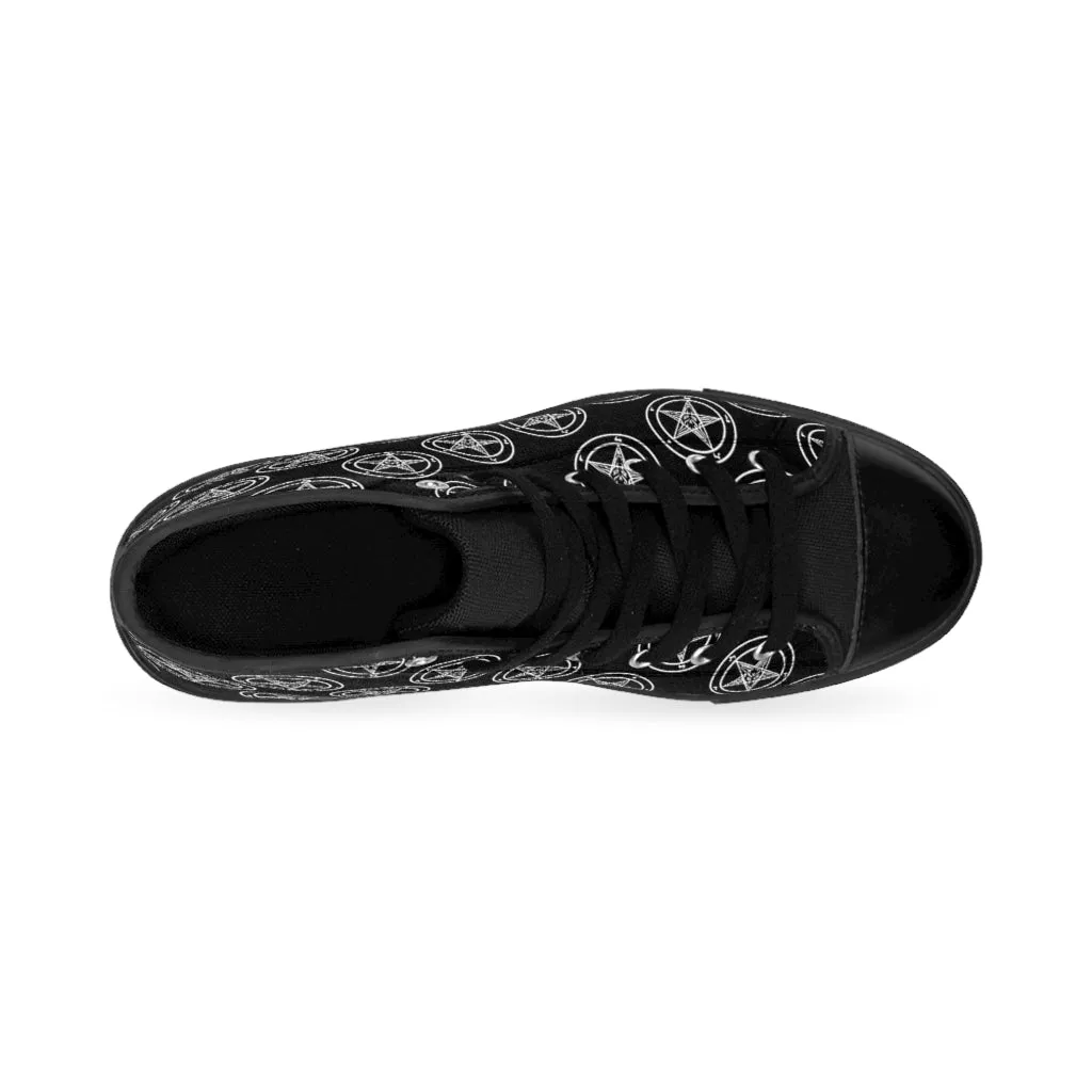 Baphomet Pentagram Women's High-top Sneakers