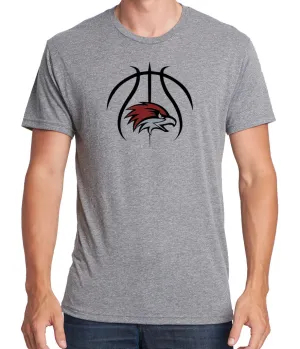 BASKETBALL HAWK HEAD Men's Premium Short Sleeve Tri-Blend