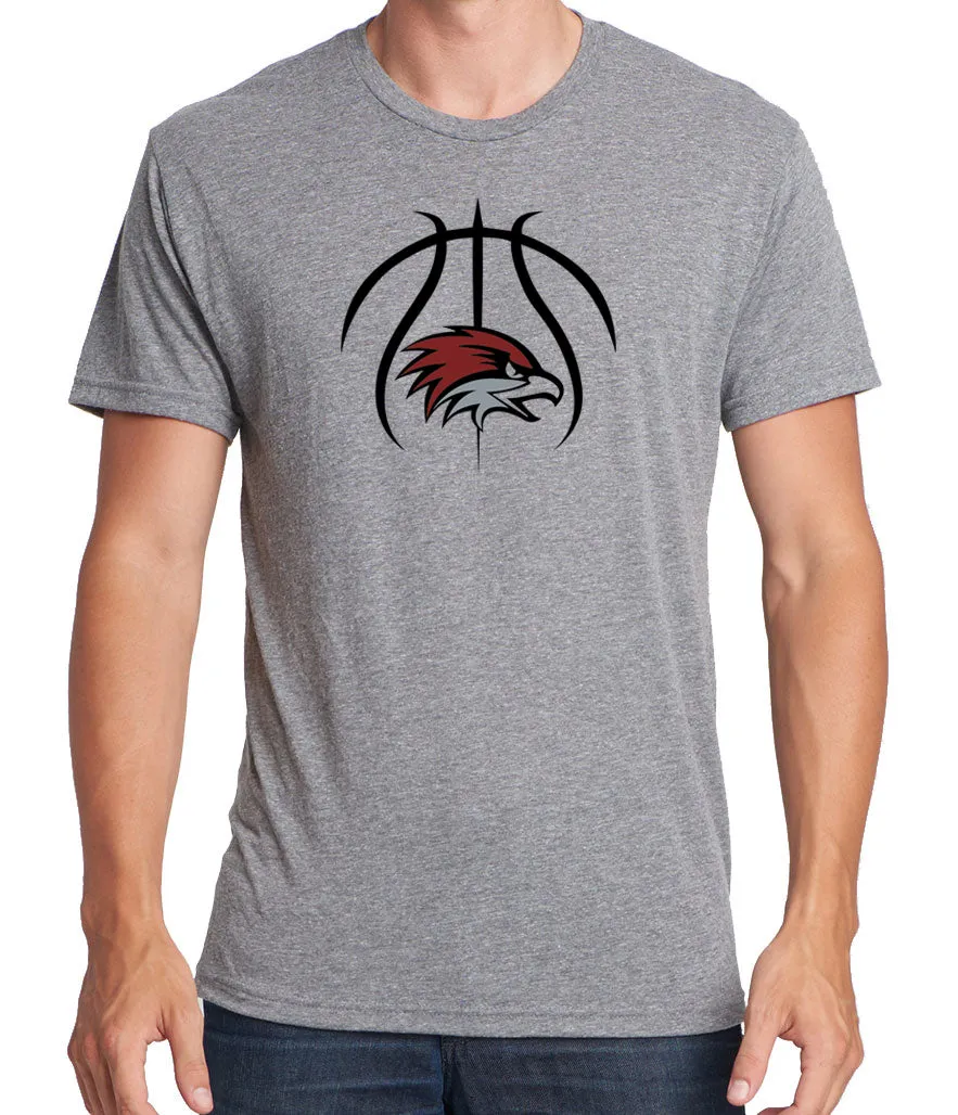 BASKETBALL HAWK HEAD Men's Premium Short Sleeve Tri-Blend