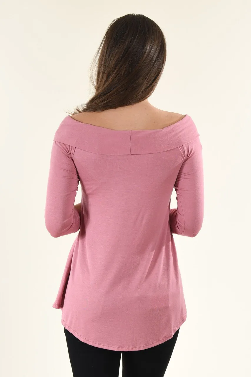 Be My Love 3/4 Top ~ Mauve
