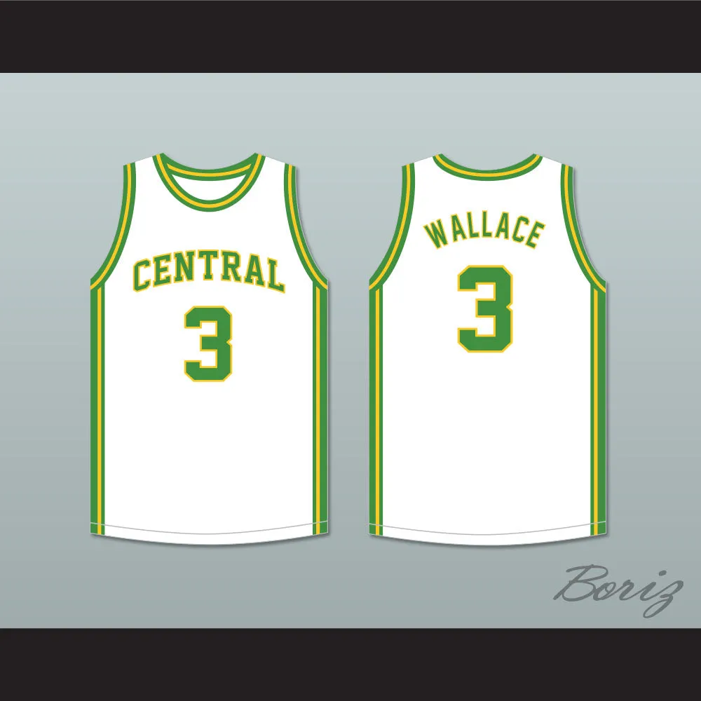 Ben Wallace 3 Central High School Hayneville Lions White Basketball Jersey