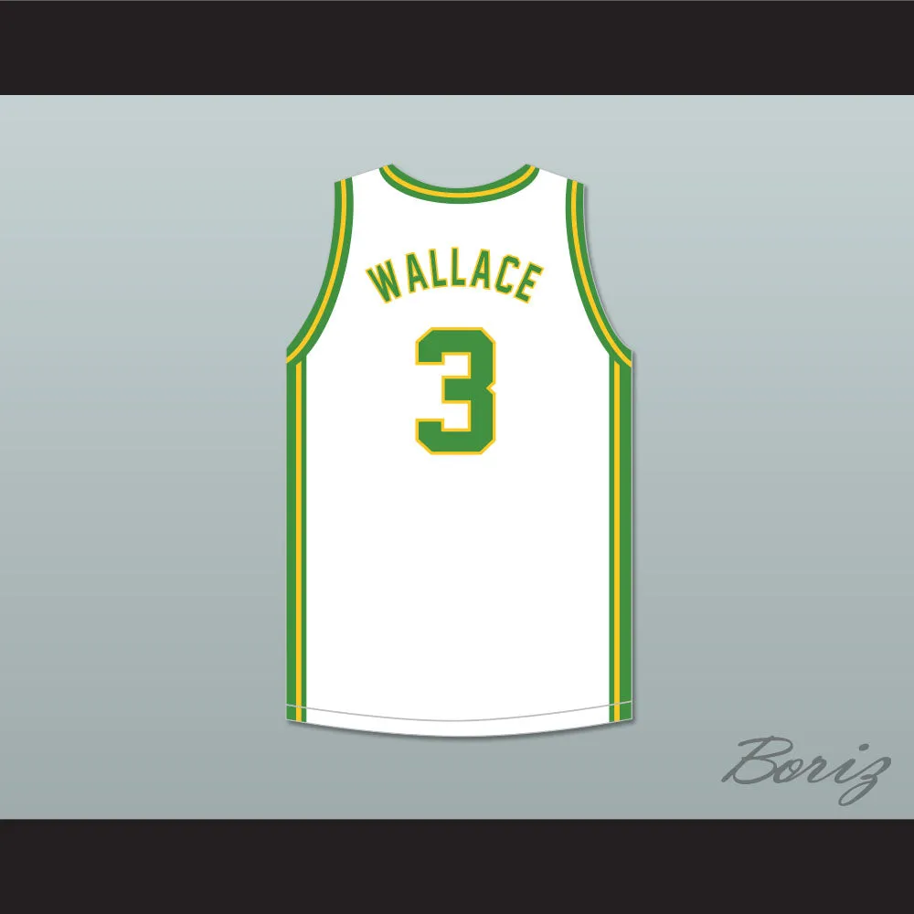Ben Wallace 3 Central High School Hayneville Lions White Basketball Jersey
