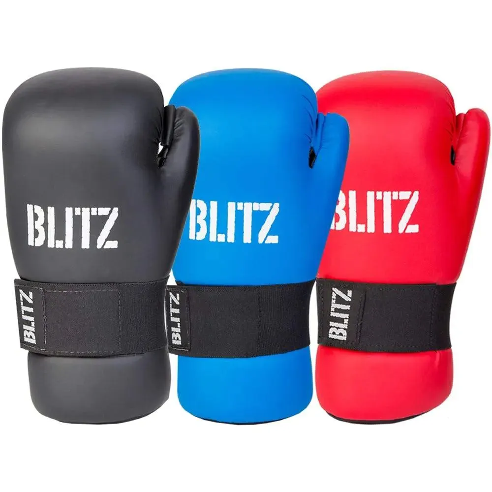 Blitz Sports PU Semi Contact Open Palm Gloves