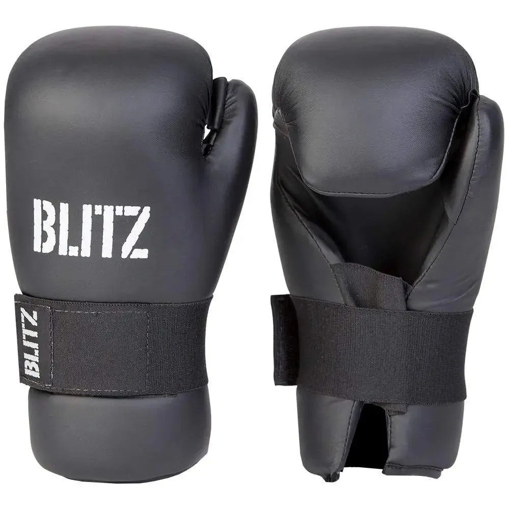 Blitz Sports PU Semi Contact Open Palm Gloves