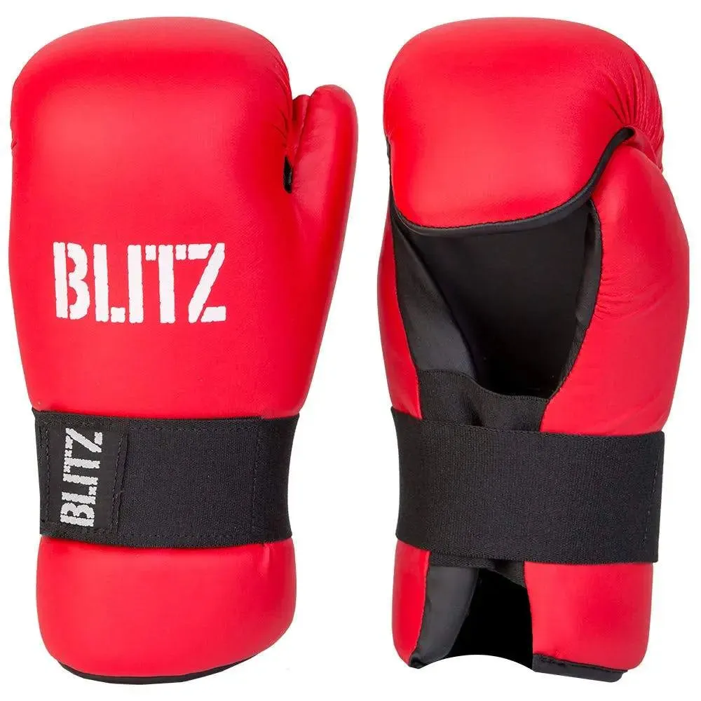 Blitz Sports PU Semi Contact Open Palm Gloves