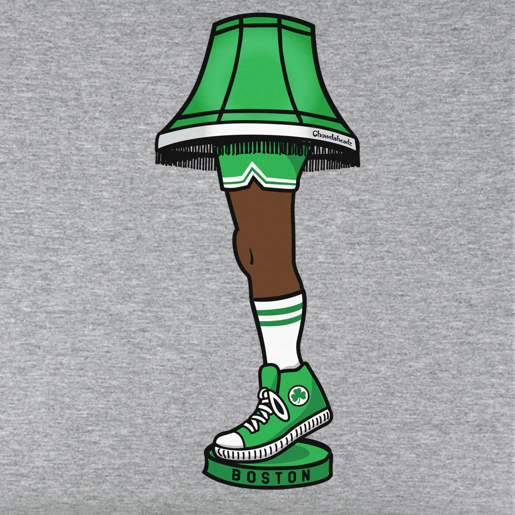 Boston Basketball Holiday Leg Lamp Youth T-Shirt