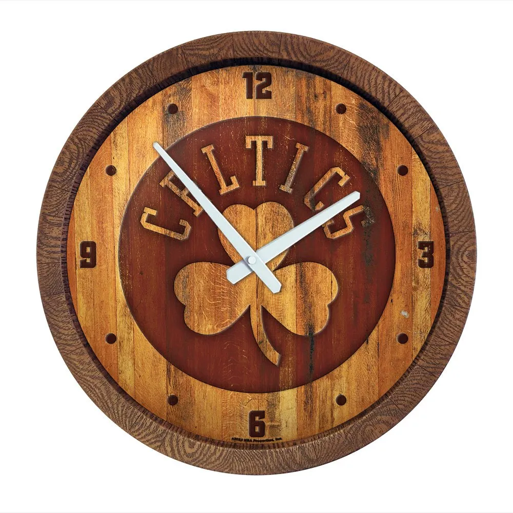 Boston Celtics: Logo - "Faux" Barrel Top Clock