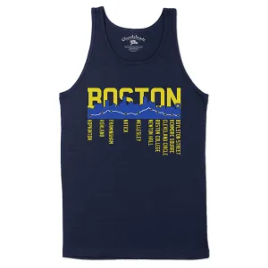 Boston Skyline Run Route Men's Tank Top