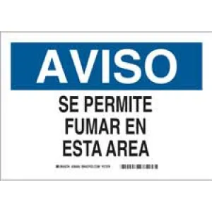 Brady AVISO Se Permite Fumar En Esta Area Sign/ Buy online