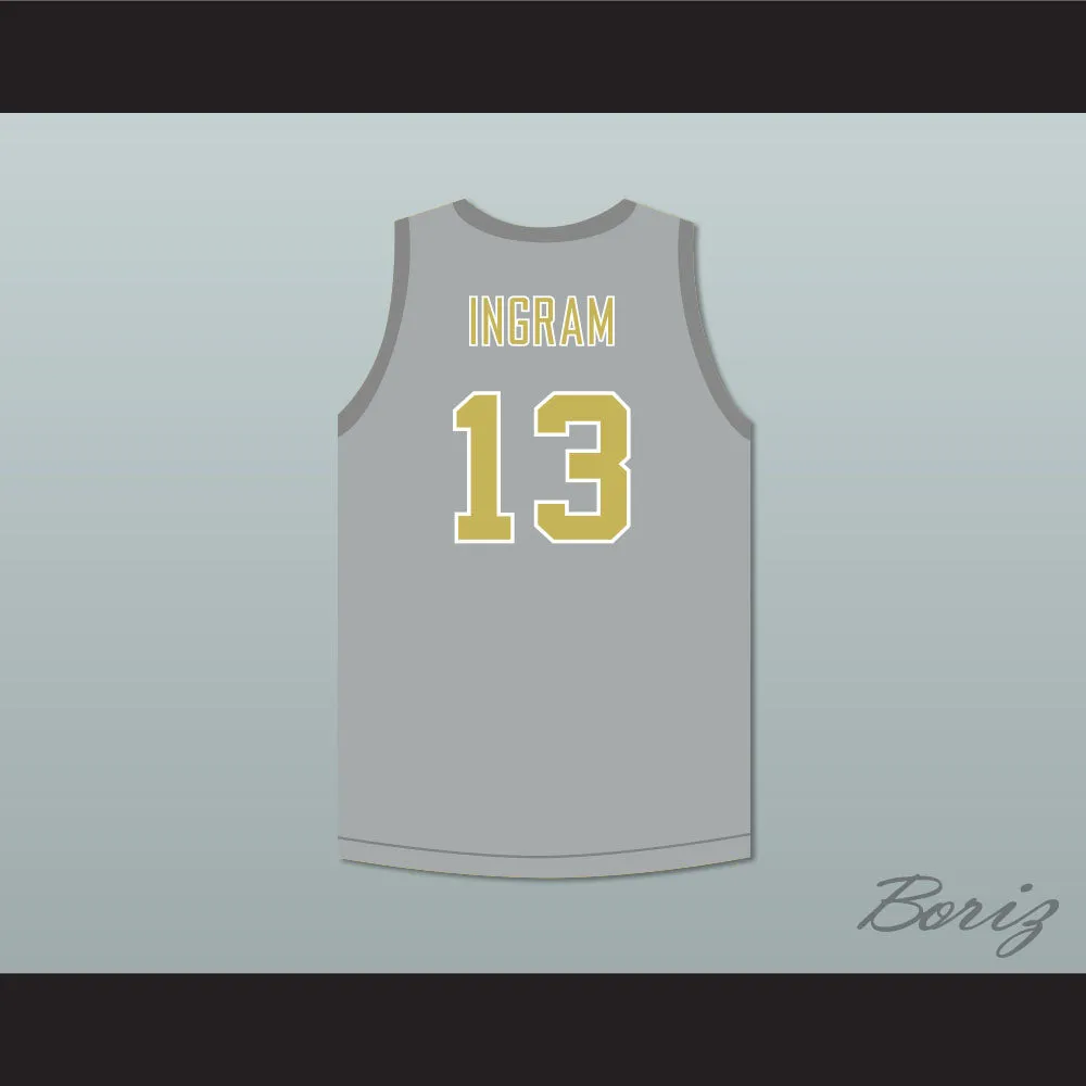 Brandon Ingram 13 Kinston High School Gray Basketball Jersey