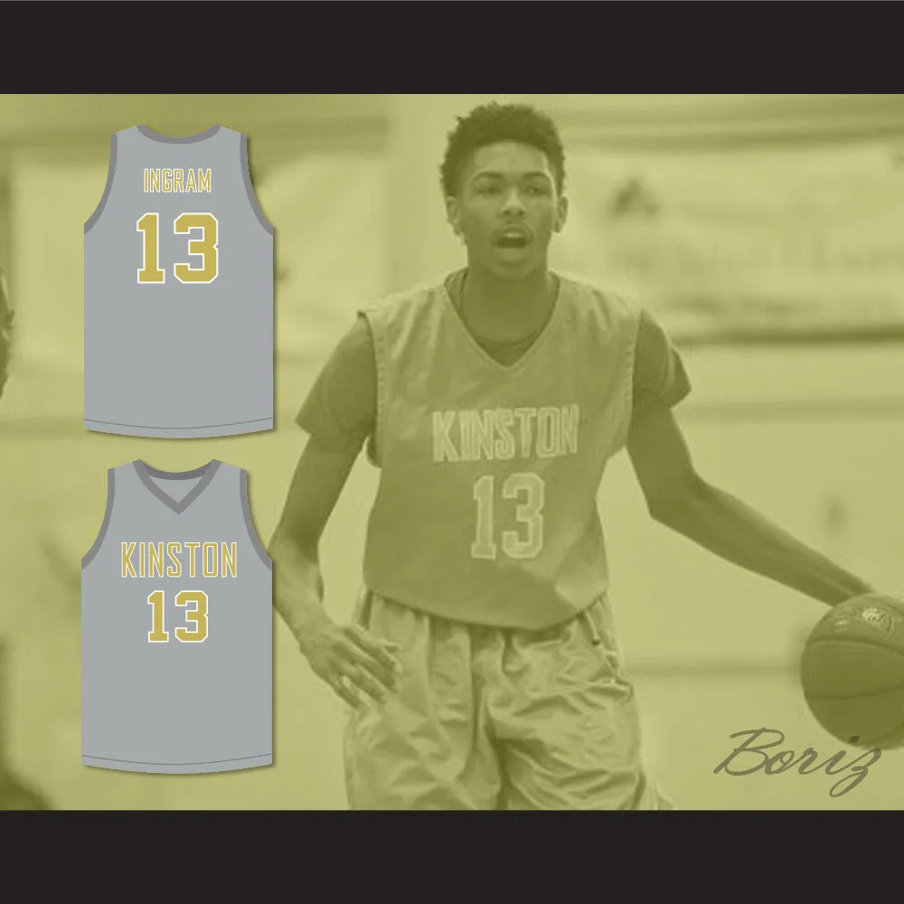 Brandon Ingram 13 Kinston High School Gray Basketball Jersey