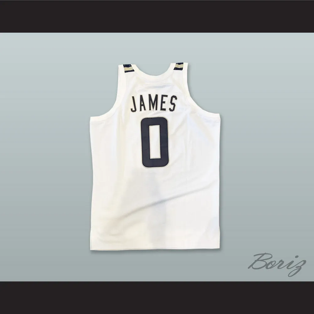 Bronny James 0 Sierra Canyon High School Trailblazers White Basketball Jersey