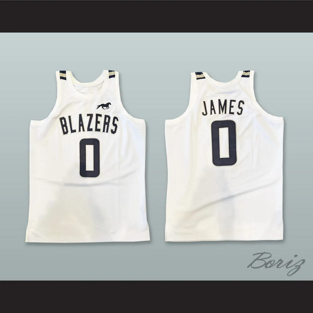Bronny James 0 Sierra Canyon High School Trailblazers White Basketball Jersey