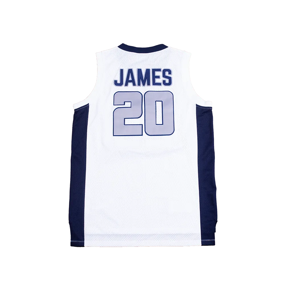 BRONNY JAMES WHITE HIGH SCHOOL BASKETBALL YOUTH JERSEY