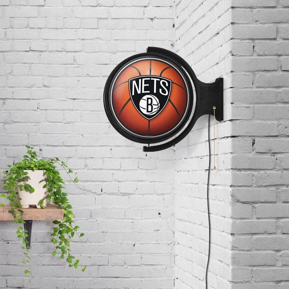 Brooklyn Nets: Basketball - Original Round Rotating Lighted Wall Sign
