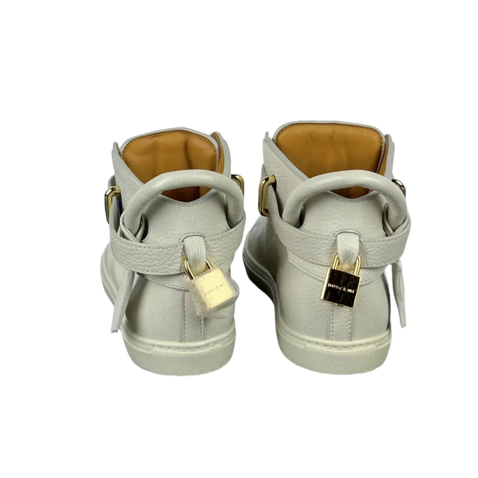 Buscemi Men's 100MM Off White Leather Sneakers SAMPLE