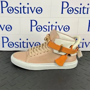 Buscemi Women's 100MM Nude Trio Leather Sneakers SAMPLE