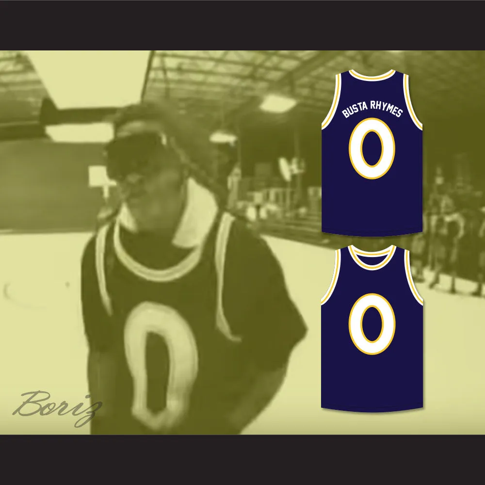 Busta Rhymes 0 Monstars Dark Blue Basketball Jersey Hit Em High