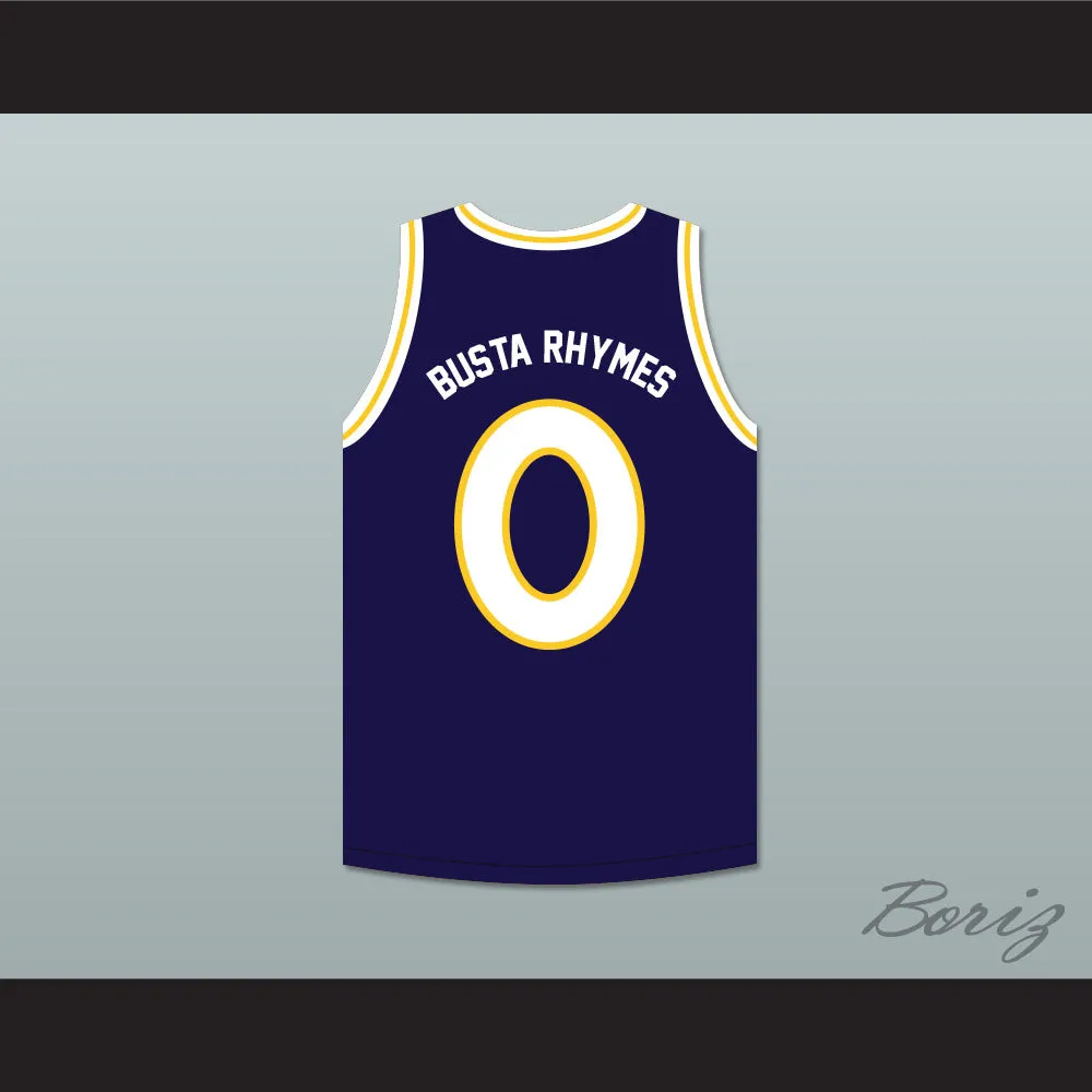 Busta Rhymes 0 Monstars Dark Blue Basketball Jersey Hit Em High