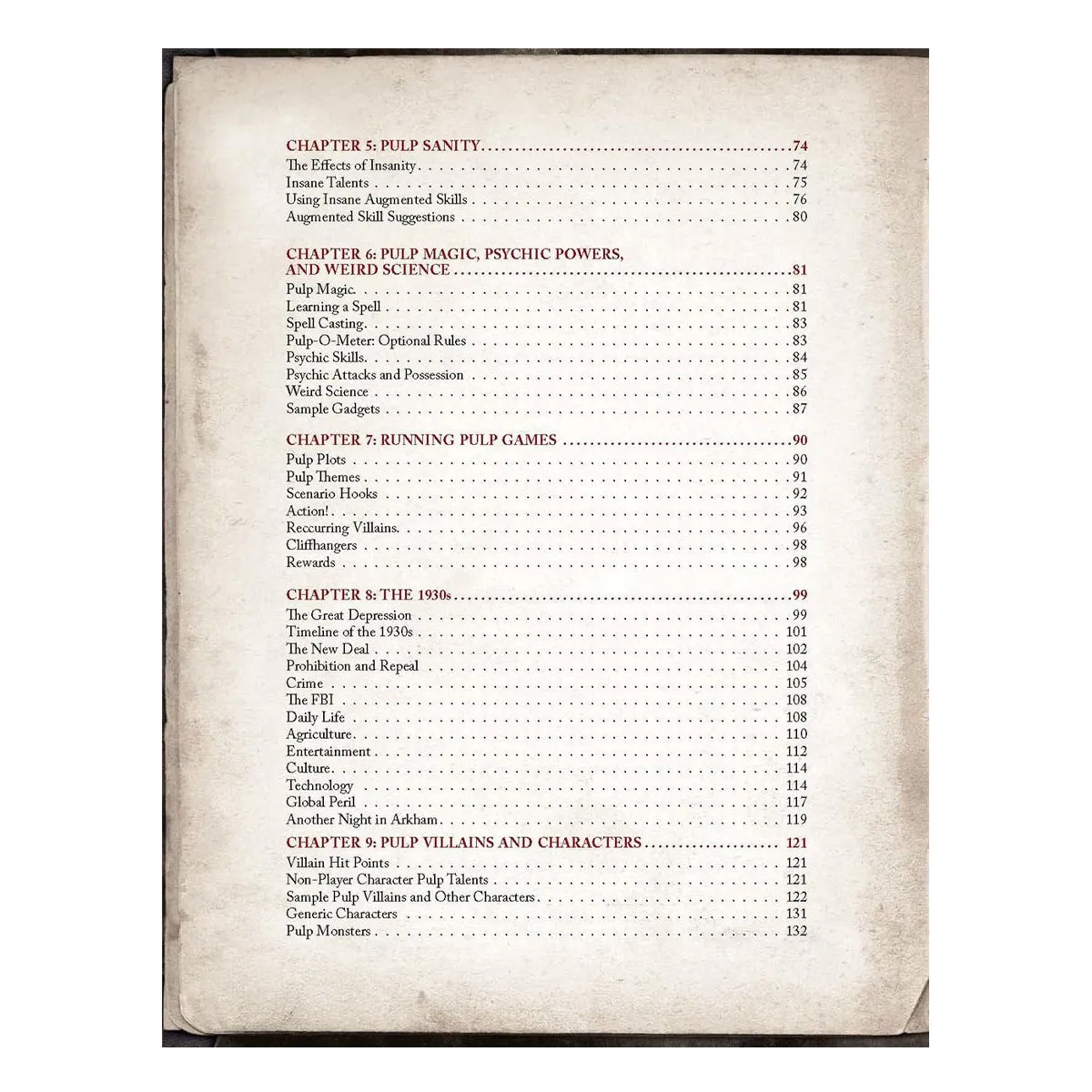 Call of Cthulhu RPG - Pulp Cthulhu