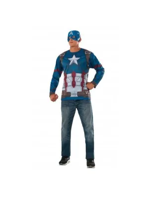 Captain America Costume Top Size Xl.