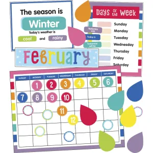 Carson Dellosa Education Hello Sunshine Calendar Bulletin Board Set