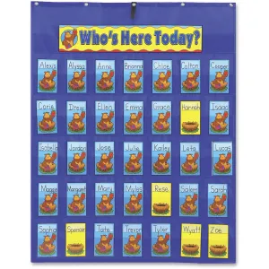Carson Dellosa Education PreK-Grade 5 Attendance/Multiuse Pocket Chart