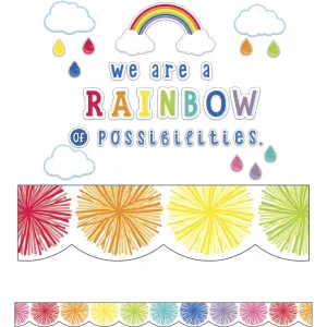 Carson Dellosa Education Rainbow Message Bulletin Board Set