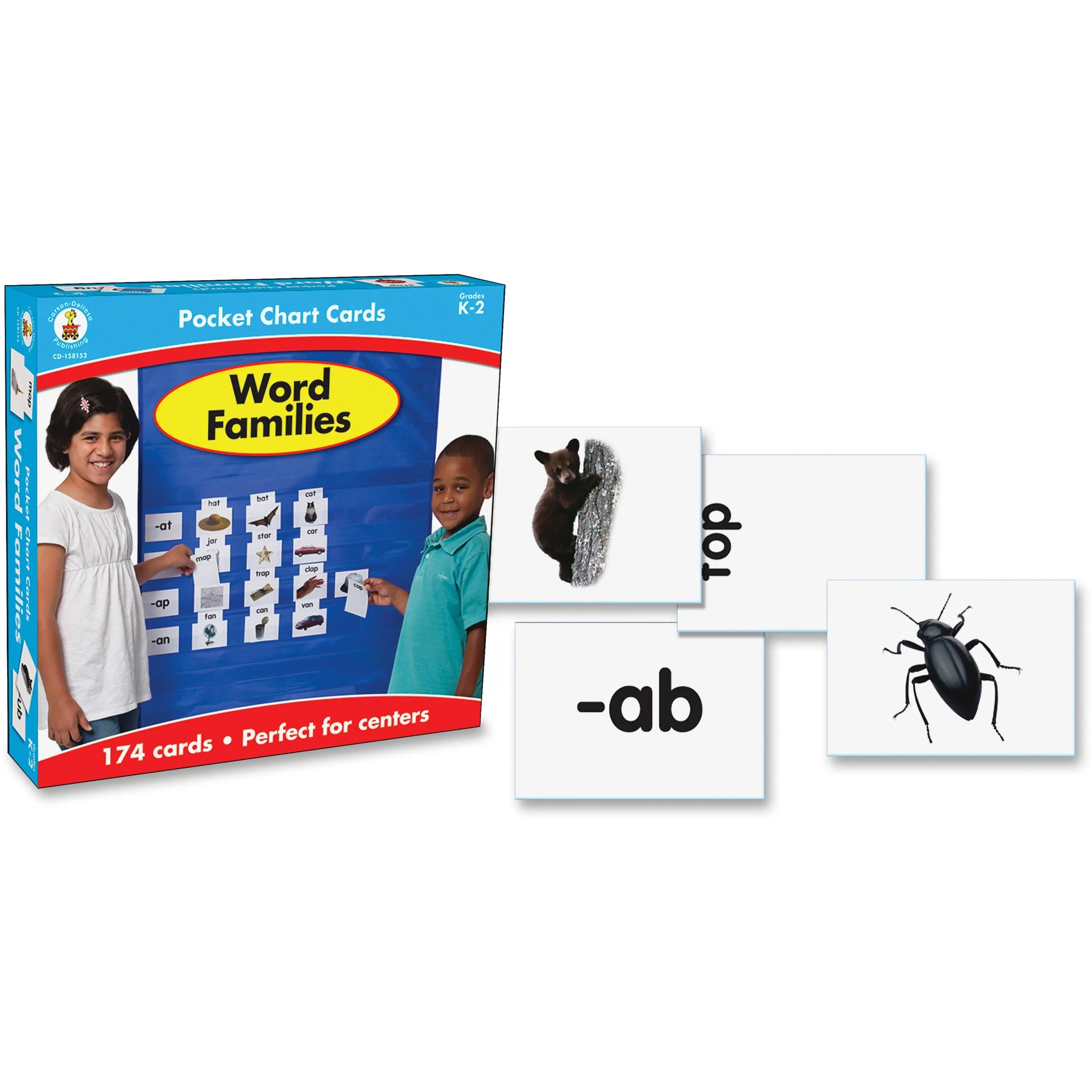 Carson-Dellosa Gr K-2 Word Families Pocket Chart Cards Set
