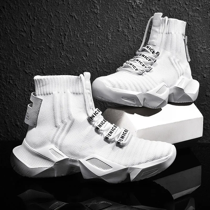 Casual High-Top Shoes Net Red Socks Trendy Shoes Men Shoes