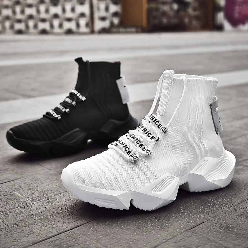 Casual High-Top Shoes Net Red Socks Trendy Shoes Men Shoes